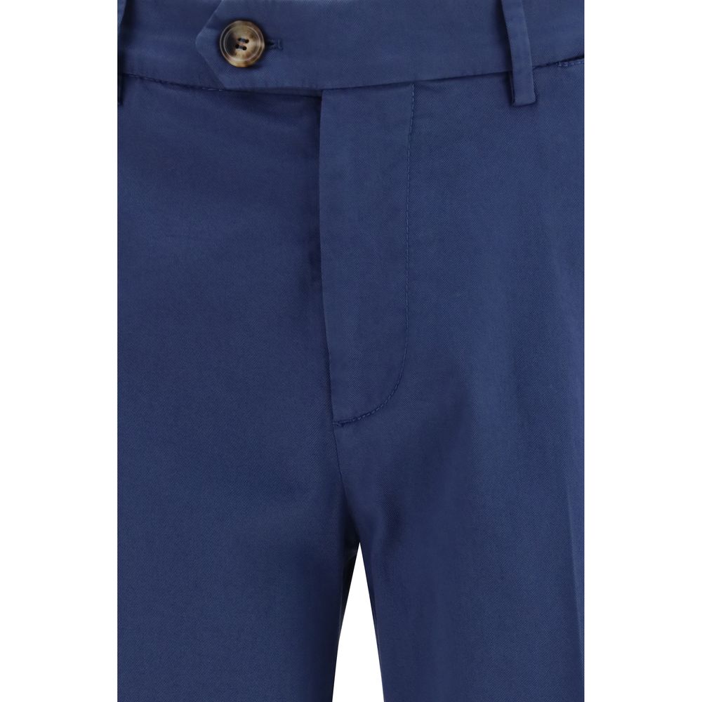 Blaue Baumwollhose
