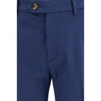 Blaue Baumwollhose