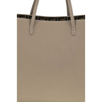 Beige Kalbsleder Bos Taurus Schultertasche