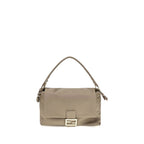 Beige Kalbsleder Bos Taurus Schultertasche