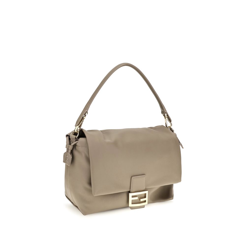 Beige Kalbsleder Bos Taurus Schultertasche