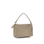 Beige Kalbsleder Bos Taurus Schultertasche