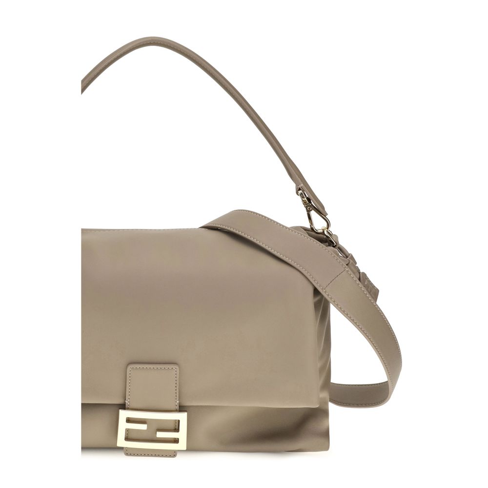 Beige Kalbsleder Bos Taurus Schultertasche