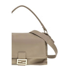 Beige Kalbsleder Bos Taurus Schultertasche