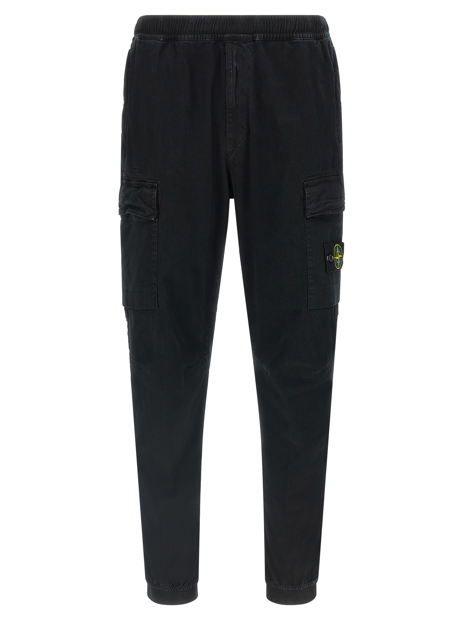 Schwarze Cargo-Hose aus Baumwolle