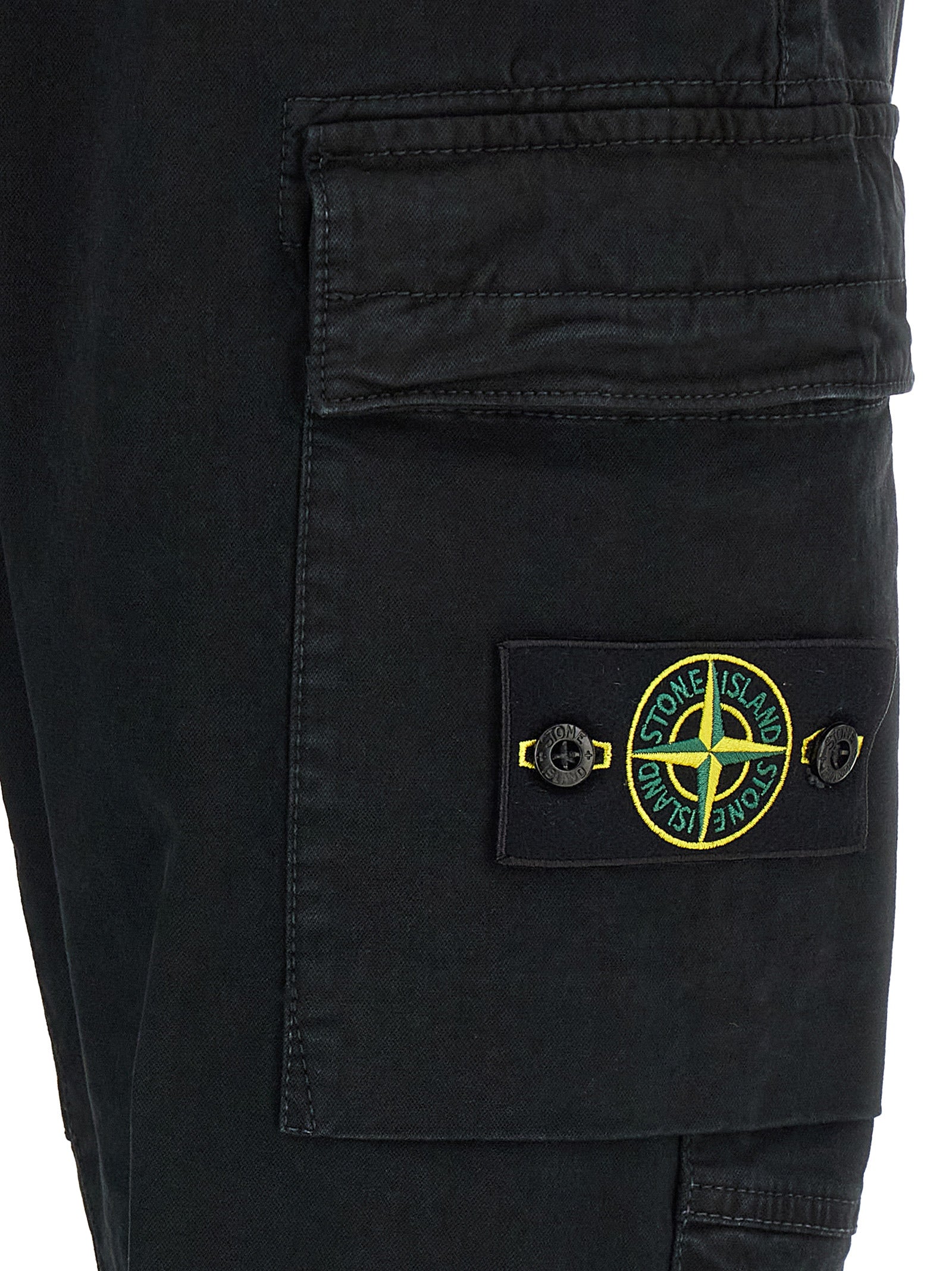 Schwarze Cargo-Hose aus Baumwolle
