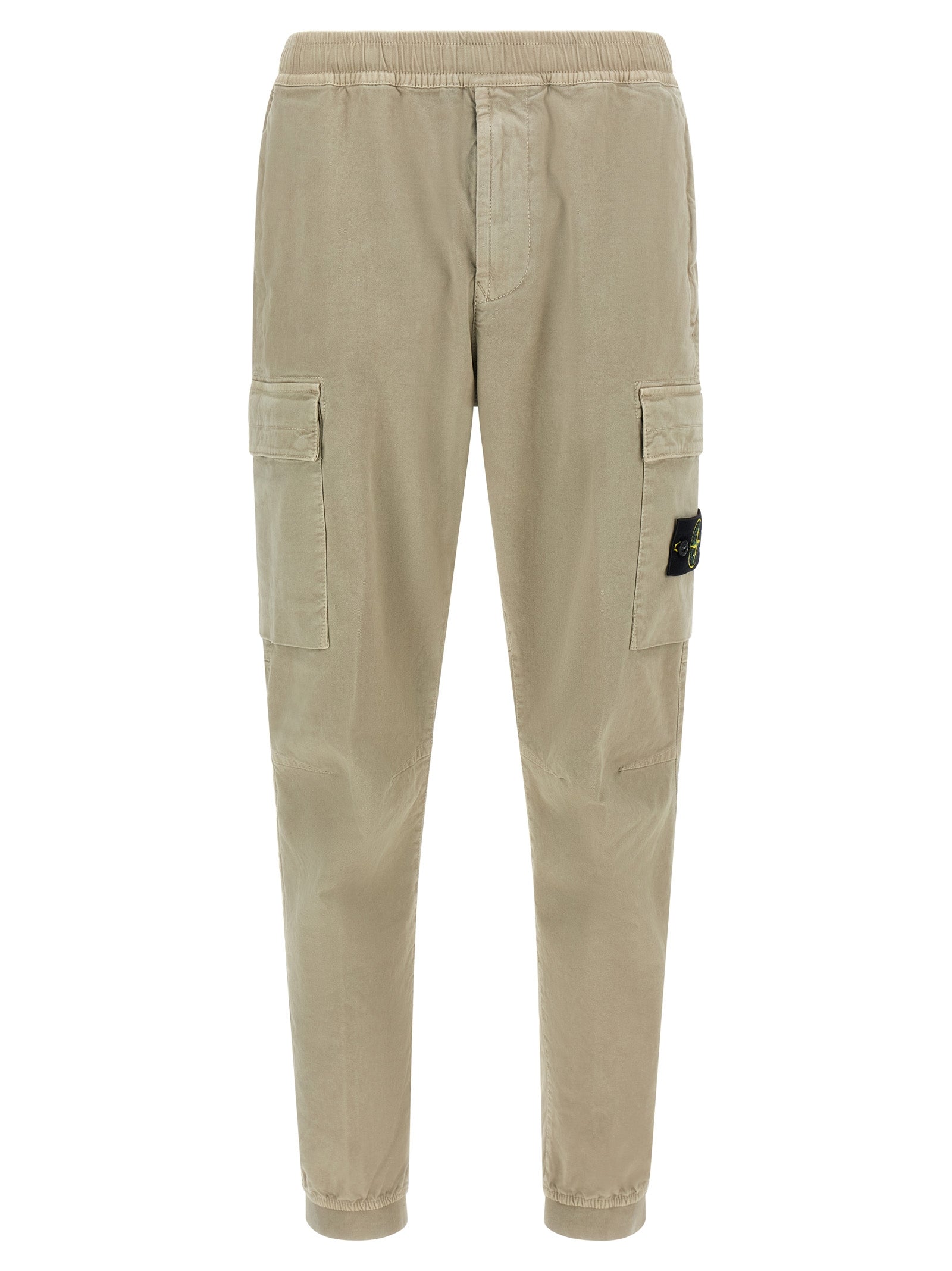 Beige Baumwoll-Cargo-Hose