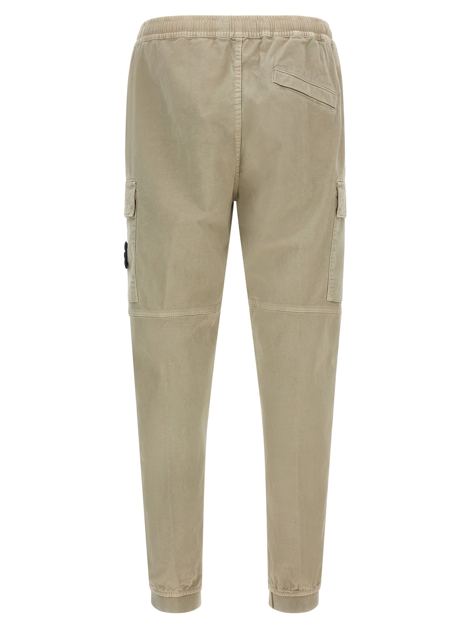 Beige Baumwoll-Cargo-Hose