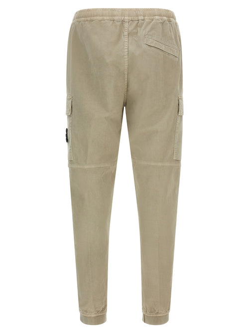 Beige Baumwoll-Cargo-Hose
