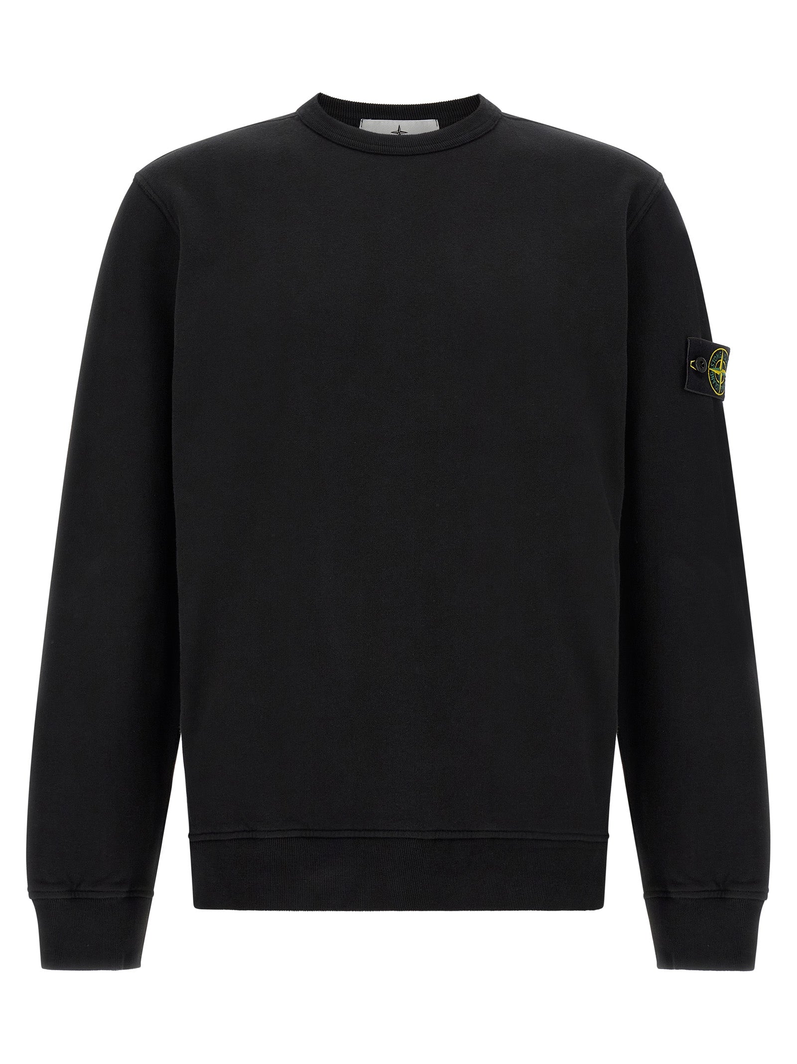 Schwarzer Baumwoll-Sweatshirt