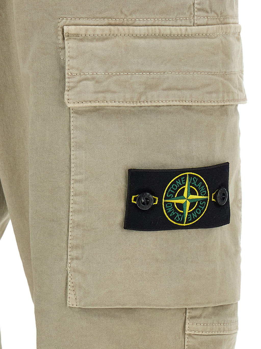 Beige Baumwoll-Cargo-Hose