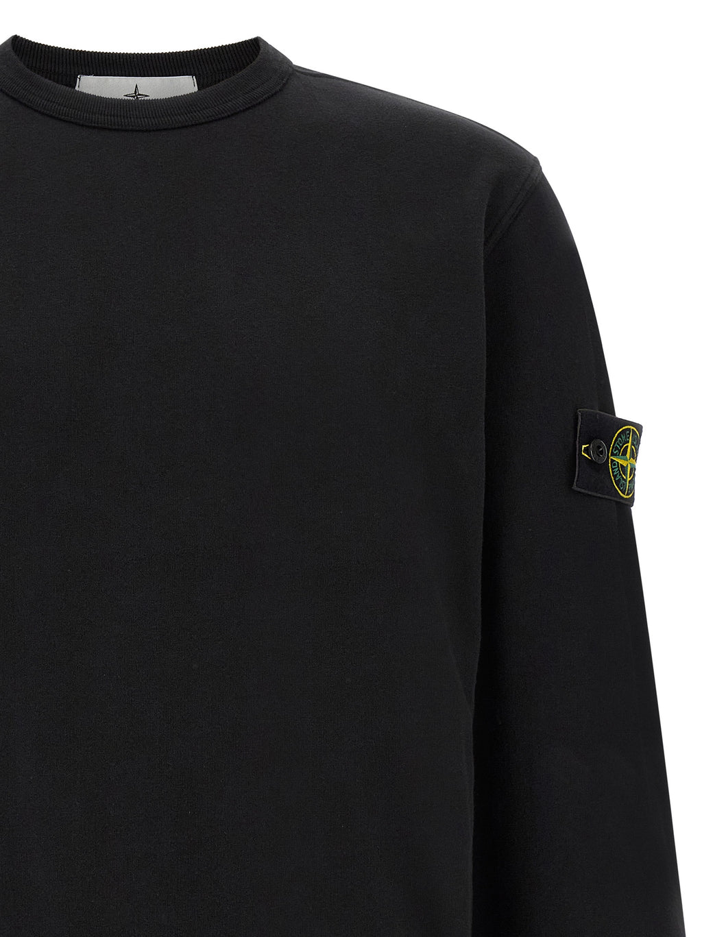 Schwarzer Baumwoll-Sweatshirt