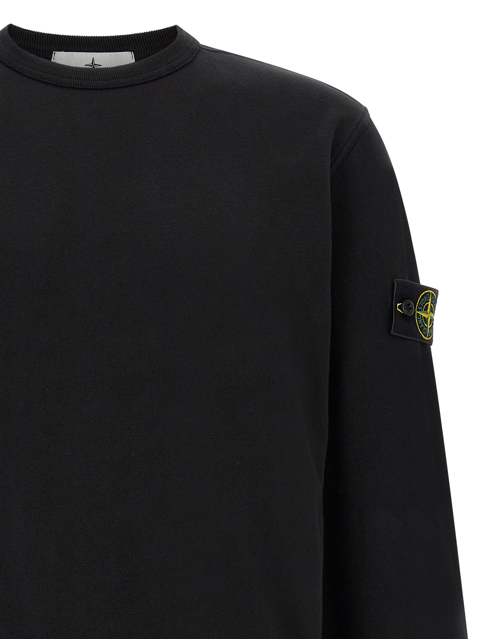 Schwarzer Baumwoll-Sweatshirt