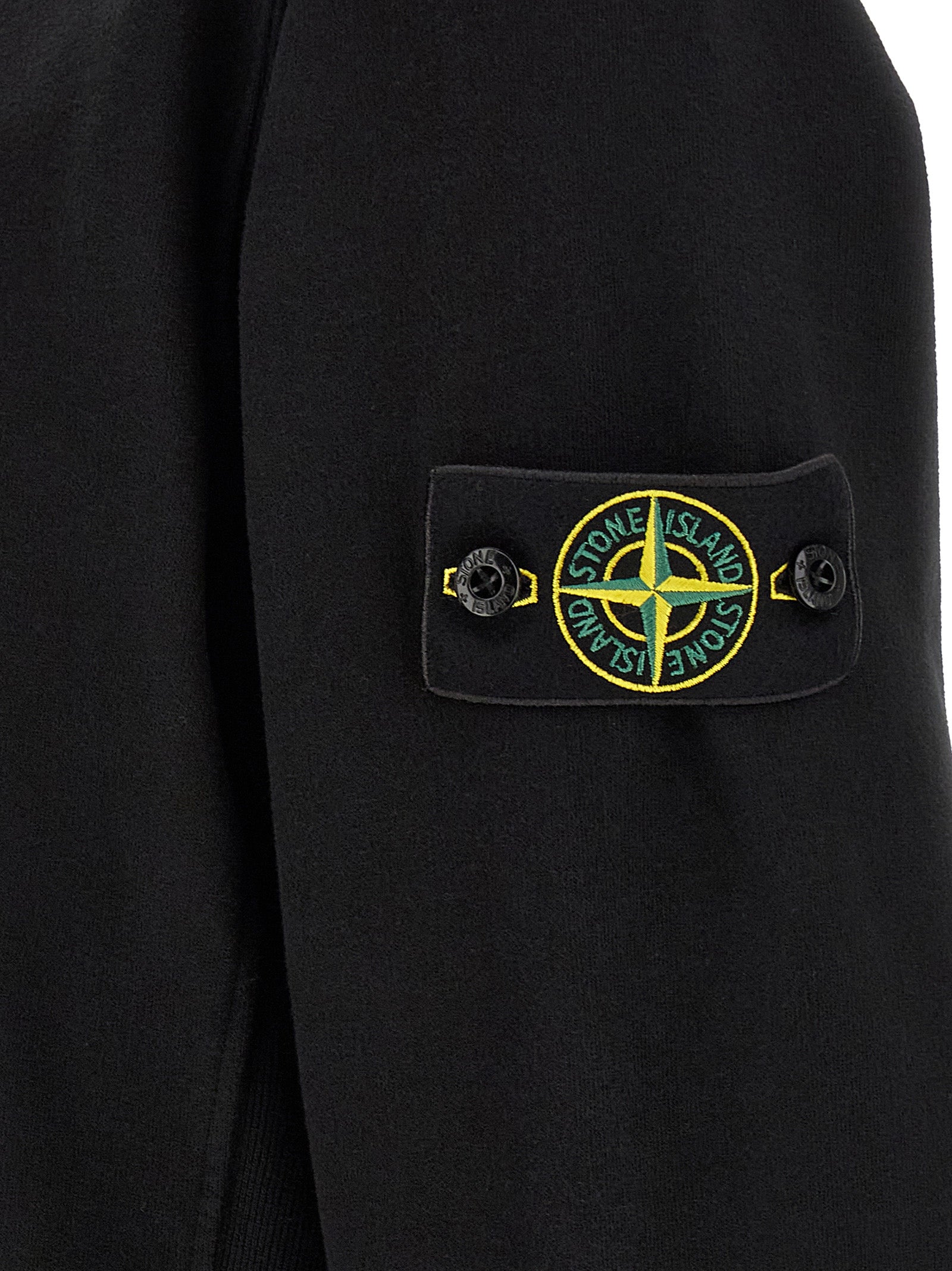 Schwarzer Baumwoll-Sweatshirt