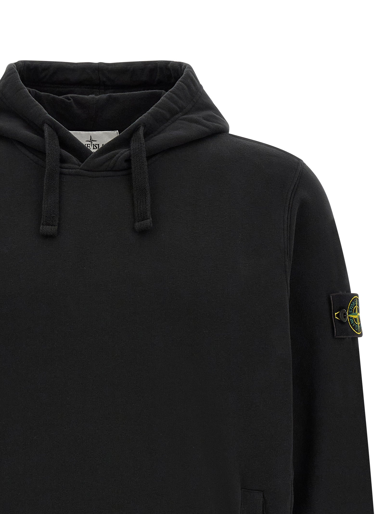 Schwarzer Baumwoll-Sweatshirt