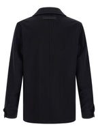 Blaue Wollbluse