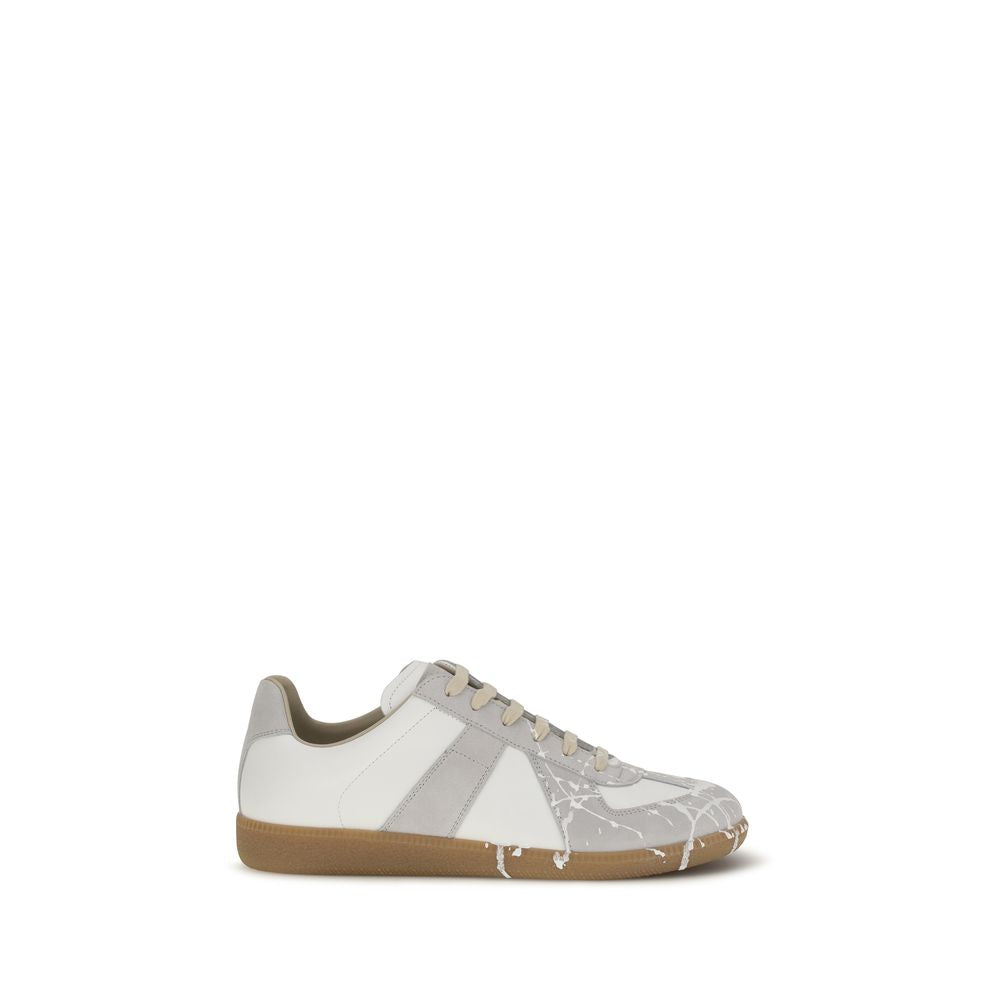 Graue Low-Top-Sneaker aus Wildleder