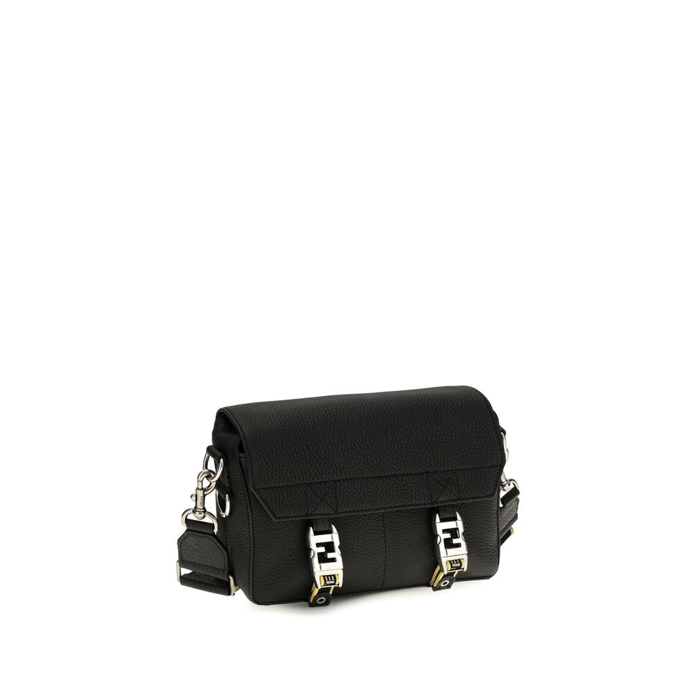 Schwarze Bos Taurus Kalbsleder Schultertasche