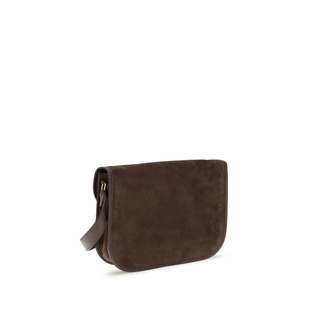 Braune Kalbsleder Bos Taurus Schultertasche
