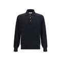 Schwarzes Langarm-T-Shirt aus Baumwolle