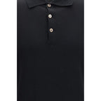 Schwarzes Langarm-T-Shirt aus Baumwolle