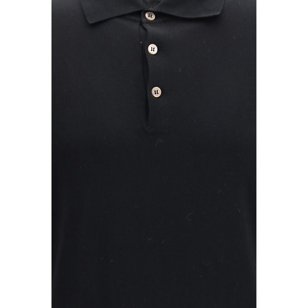 Schwarzes Langarm-T-Shirt aus Baumwolle