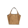 Beige Kalbsleder Bos Taurus Schultertasche