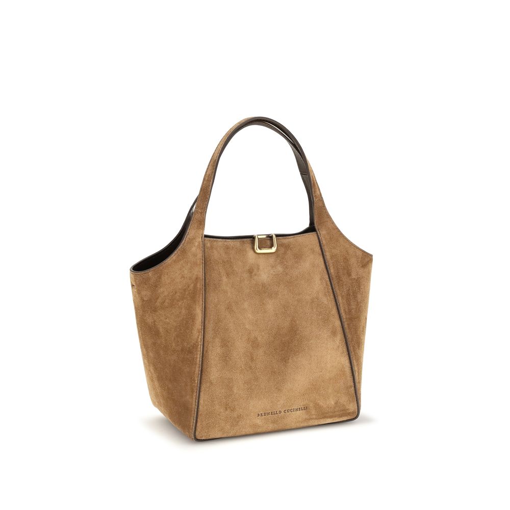 Beige Kalbsleder Bos Taurus Schultertasche
