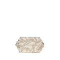 Beige Seiden-Schultertasche