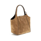 Beige Kalbsleder Bos Taurus Schultertasche