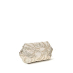 Beige Seiden-Schultertasche