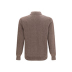 Brauner Kaschmir-Strickjacke