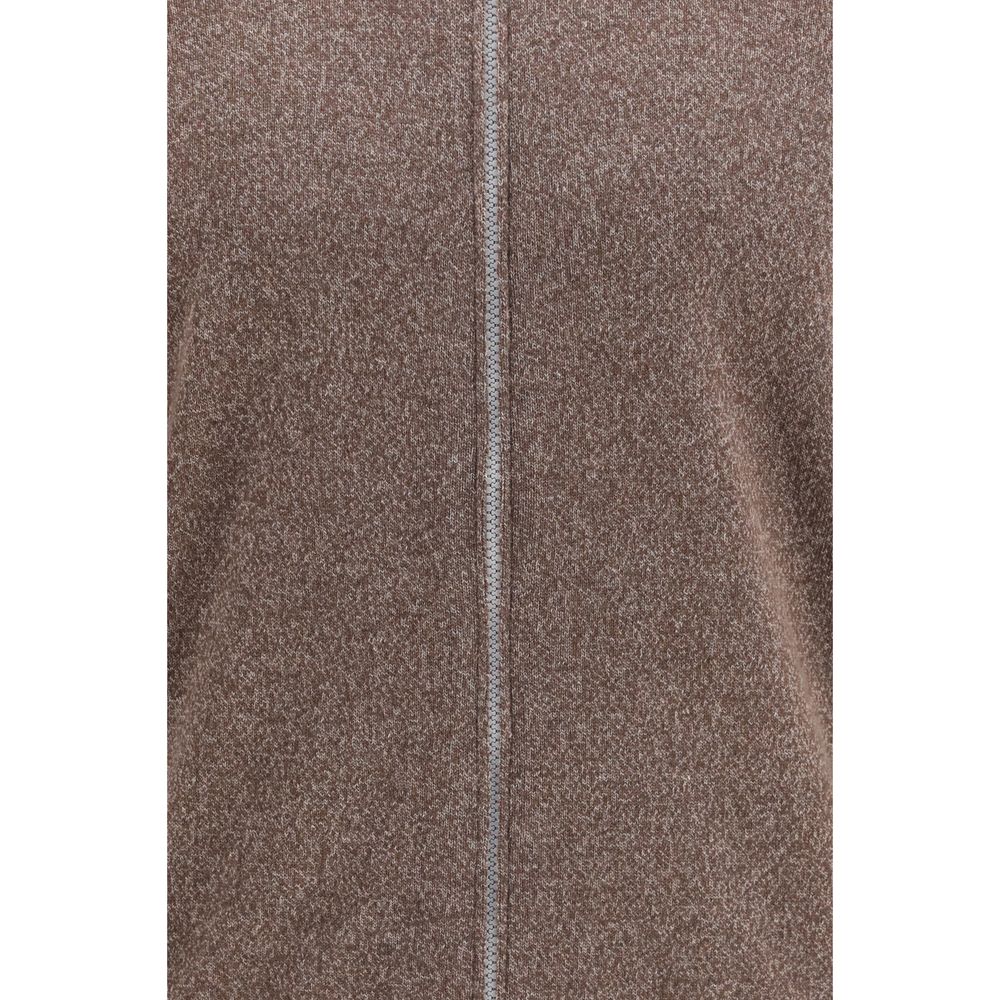 Brauner Kaschmir-Strickjacke