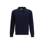 Blauer Wollpullover Oves Aries