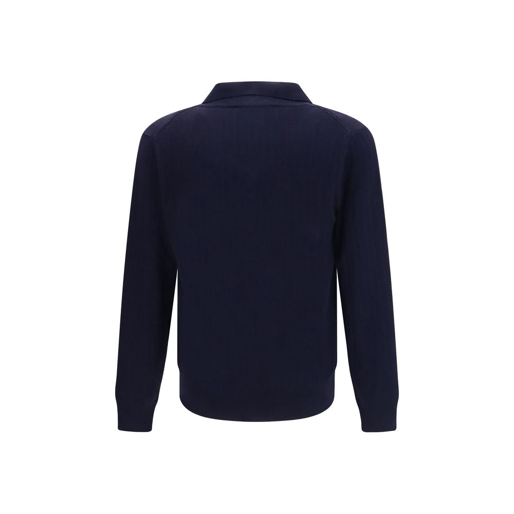 Blauer Wollpullover Oves Aries