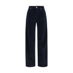 Blaue Baumwollhose