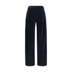Blaue Baumwollhose