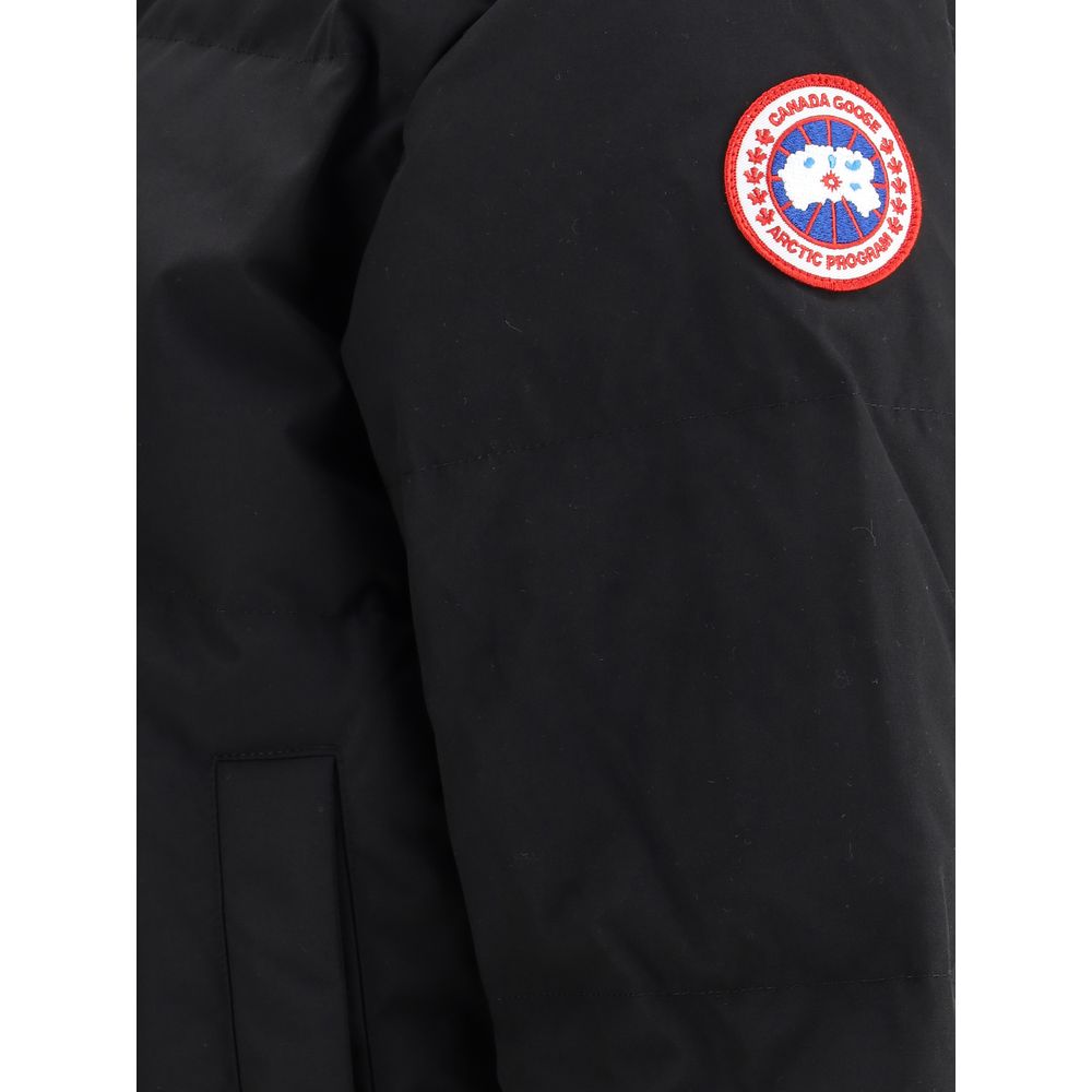 Schwarzer Parka aus Polyester