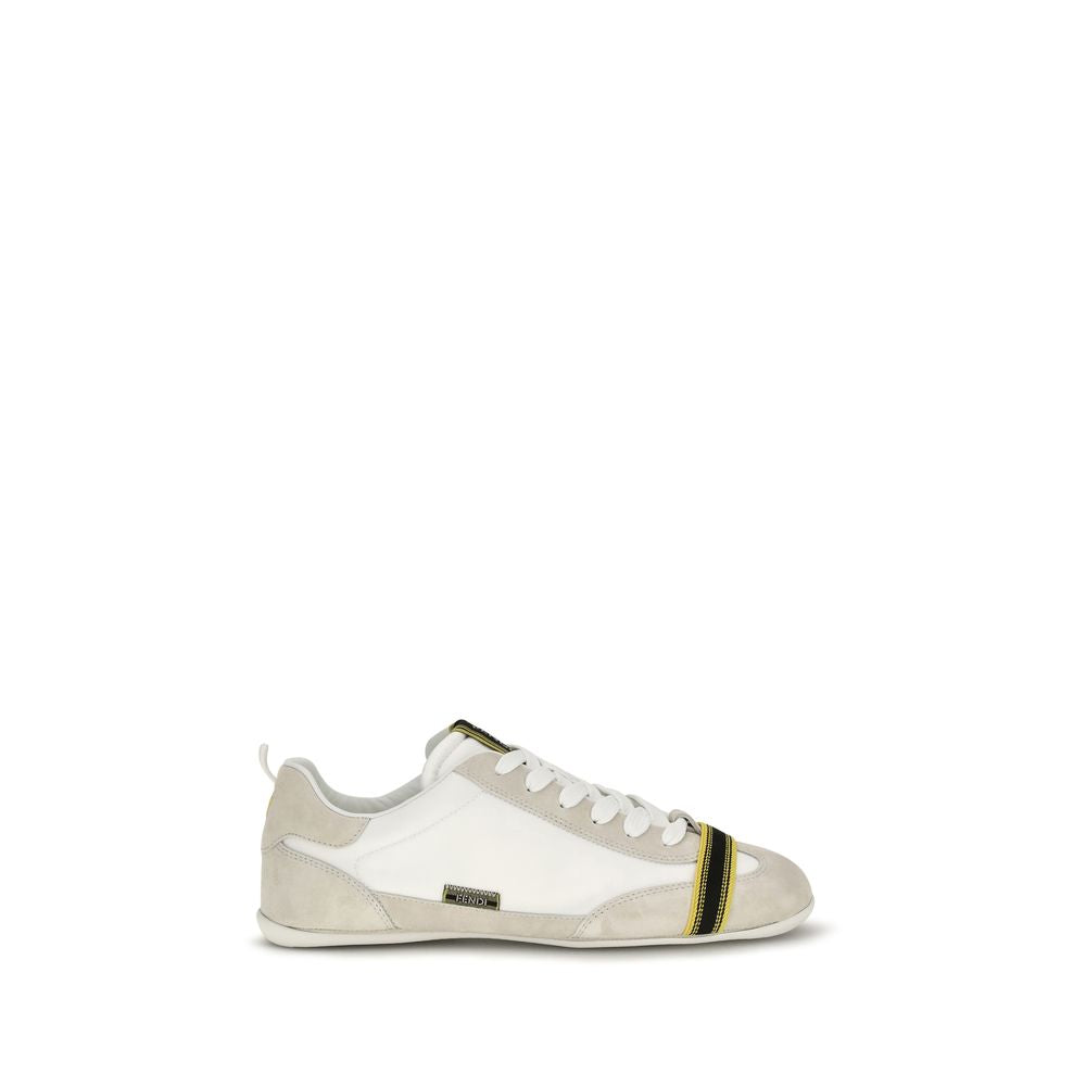 Graue Stoff-Sneaker mit niedrigem Schaft