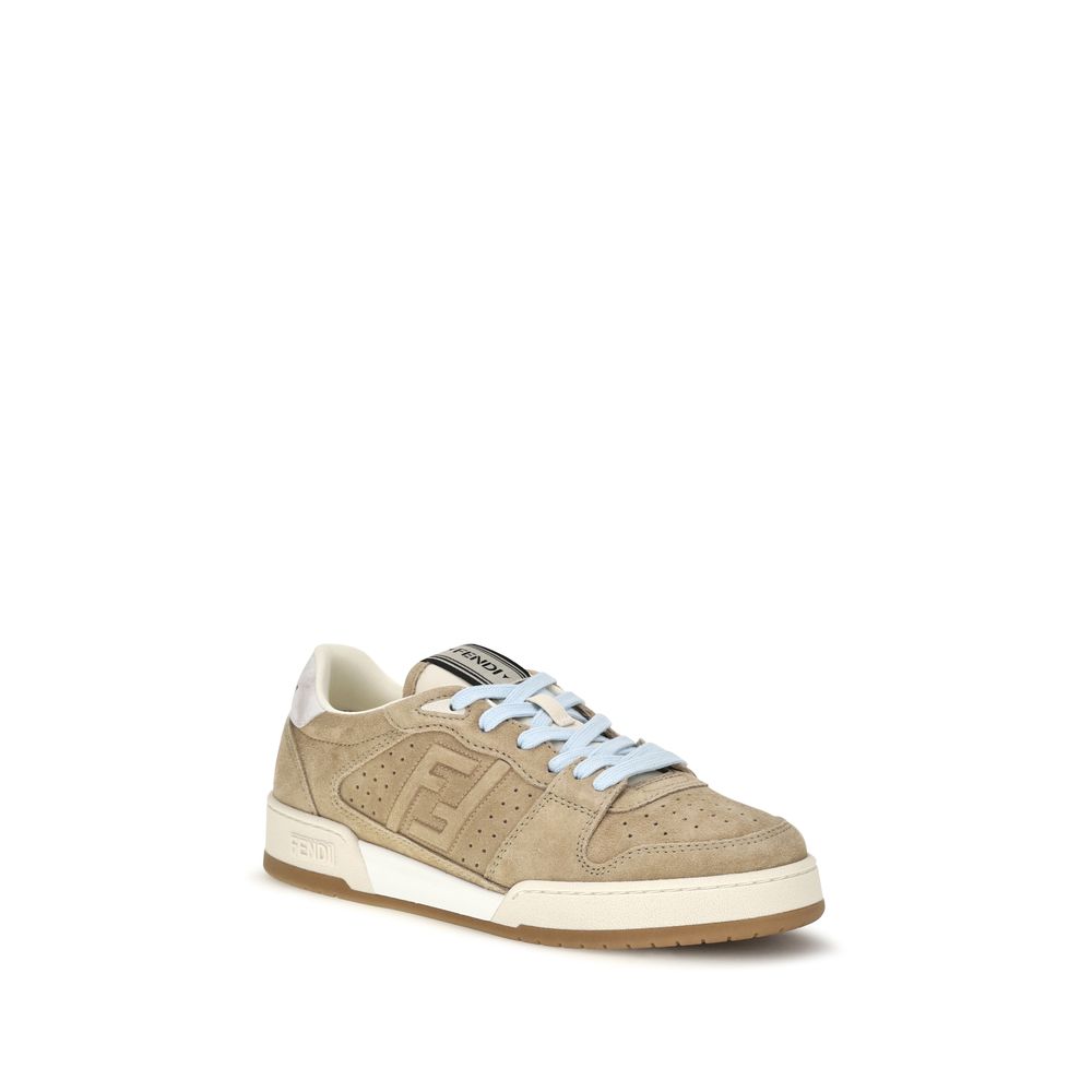 Beige Wildleder-Sneakers Fendi