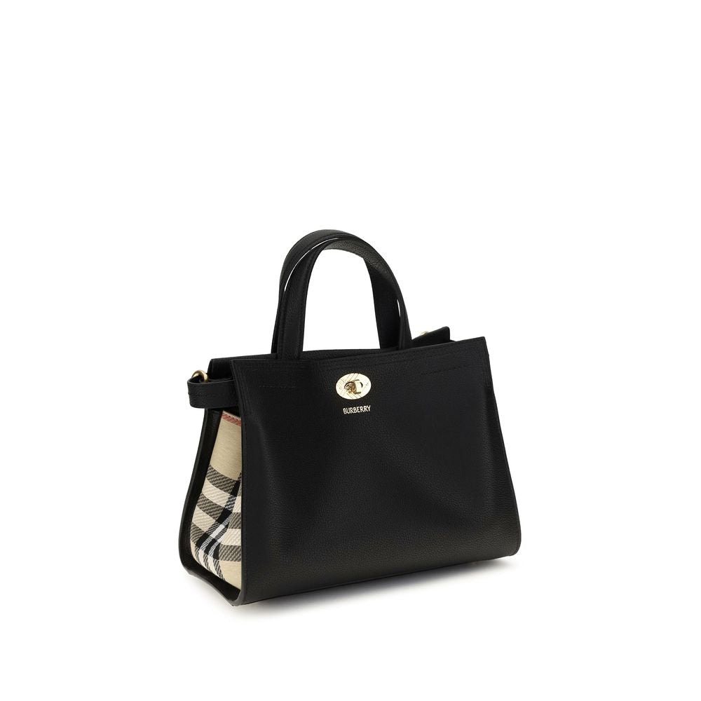 Schwarze Baumwoll-Handtasche