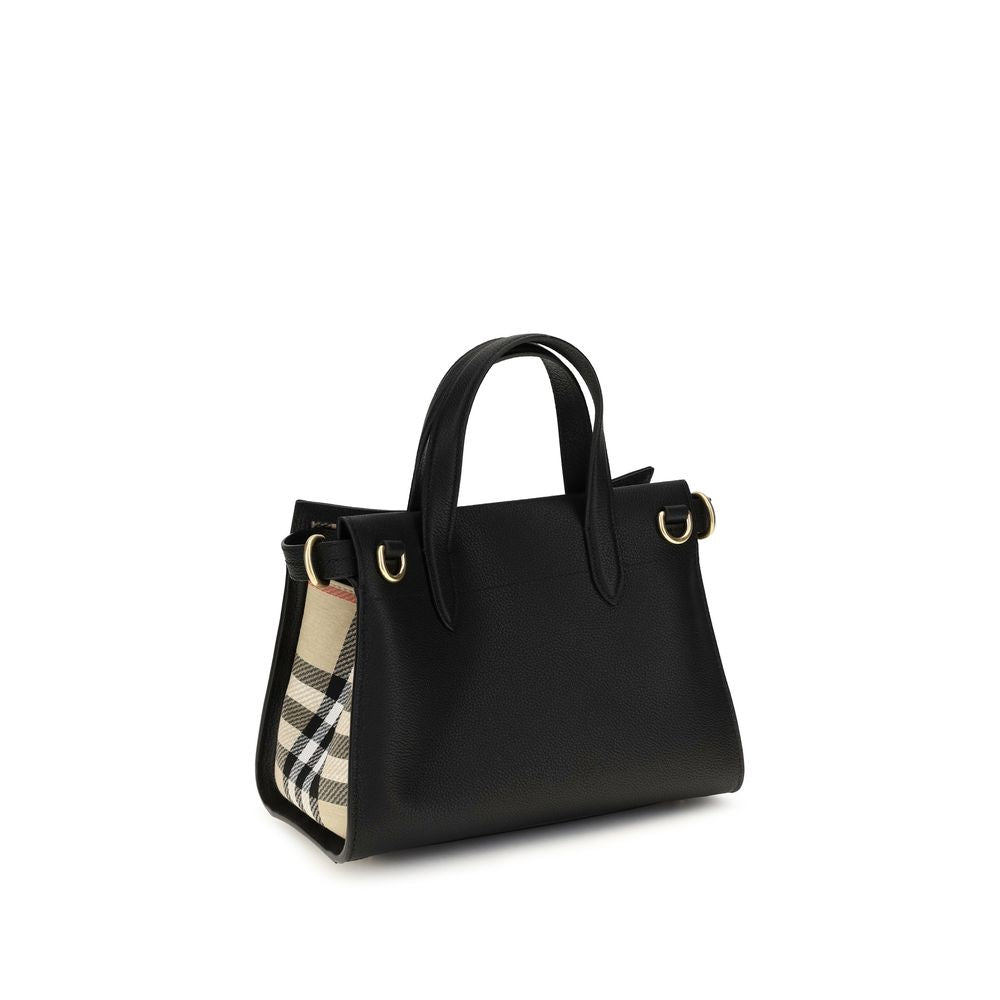 Schwarze Baumwoll-Handtasche