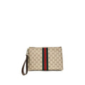 Beige Stoff-Schultertasche