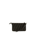 Braune Schultertasche aus Polyester