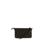 Braune Schultertasche aus Polyester