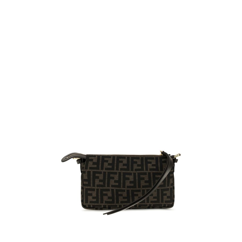 Braune Schultertasche aus Polyester