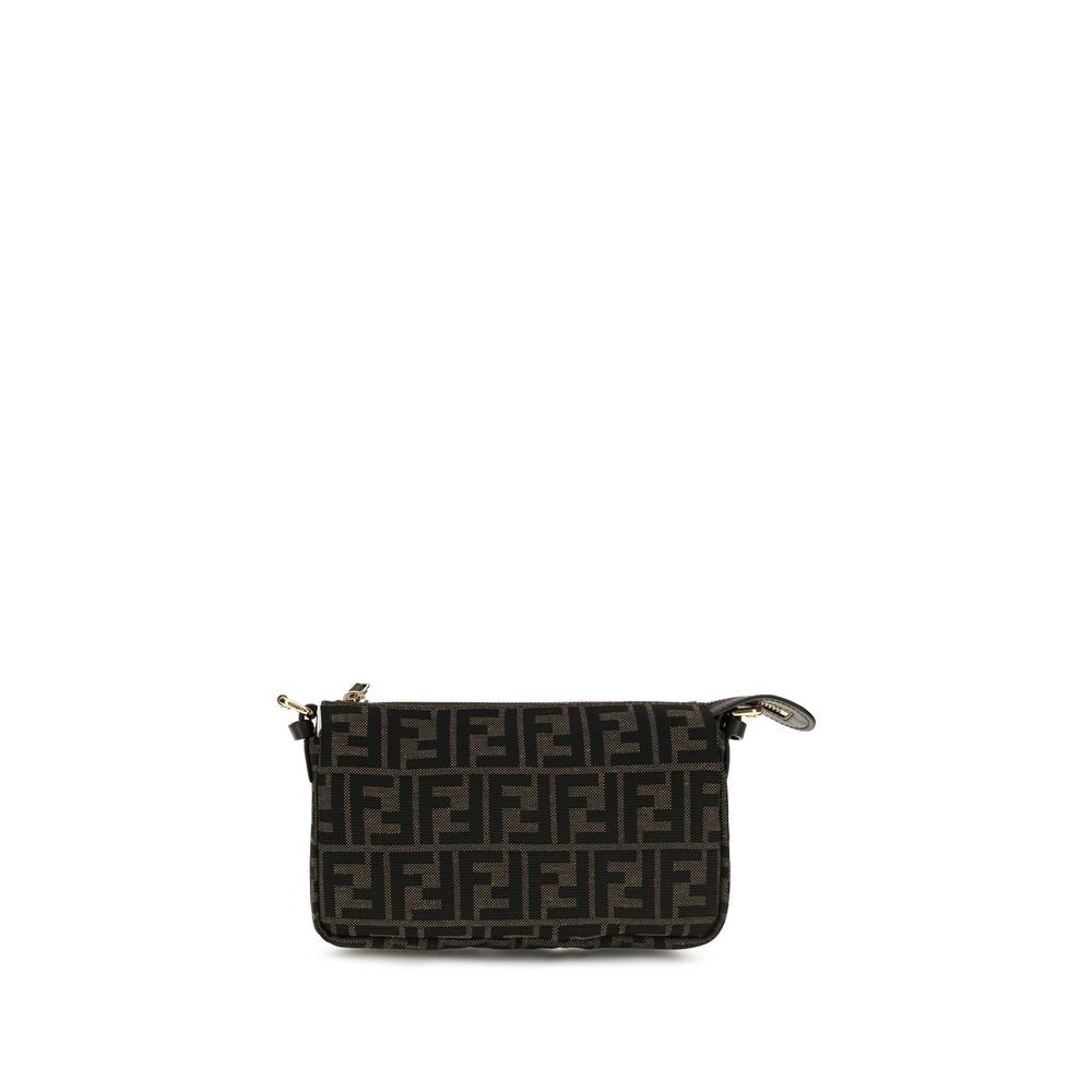 Braune Schultertasche aus Polyester