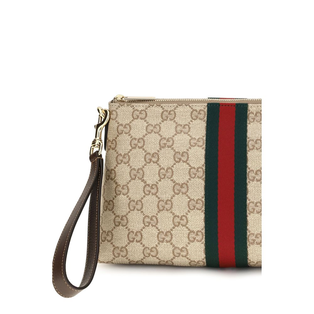 Beige Stoff-Schultertasche