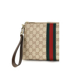 Beige Stoff-Schultertasche