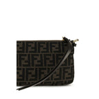 Braune Schultertasche aus Polyester